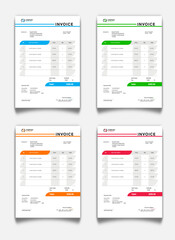 Creative invoice design mocup Template