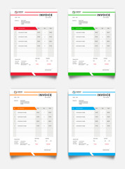 Creative invoice design mocup Template