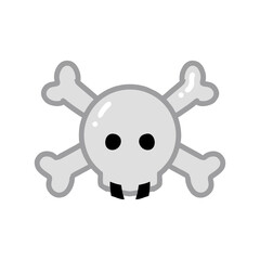 halloween skull and crossbones icon