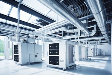Modern HVAC Systems with Full Automation - obrazy, fototapety, plakaty