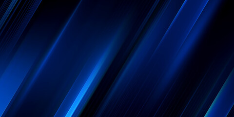 Dark blue background with abstract graphic line elements
