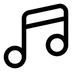 Musical notes line icon