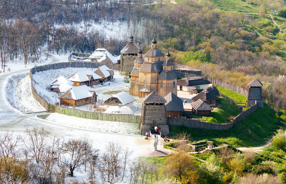 Two seasons of "Zaporizhian Sich" cossack fortress on Khortytsia island, Zaporizhzhia, Ukraine