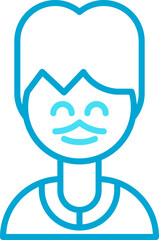 Male Character Icon Illustration
