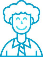 Male Character Icon Illustration
