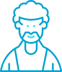 Male Character Icon Illustration
