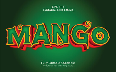 Mango 3D Text Effect fully editable vector