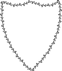 Branch Square Frame laurel wreath silhouette black horizontal vintage frames flower floral leaf border Botanical Branches ornate leaf Elements design border retro badge decoration isolated decor