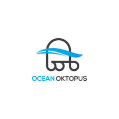 Octopus logo and vector icon 
