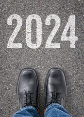 Fototapeta premium Text on the floor - 2024