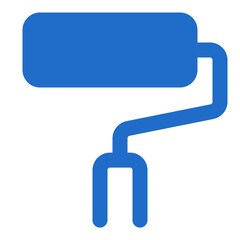 Roller paint duo tone color icon