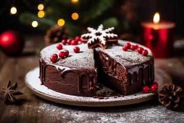 Christmas cake bakery - obrazy, fototapety, plakaty