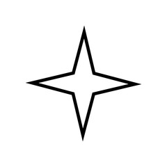 Fototapeta premium Sparkles icon vector. Twinkling stars illustration sign. Shining burst symbol. Star logo.