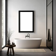 Fototapeta na wymiar Minimalist Bathroom Style | Modern Interior Design and Decor