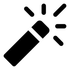 Magic wand glyph icon
