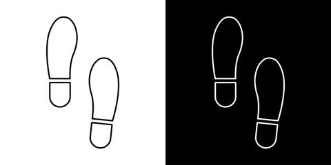 Human foot step different vector icon. Footprint barefoot and footwear illustration.