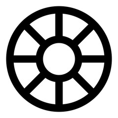 Naklejka premium Color wheel line icon