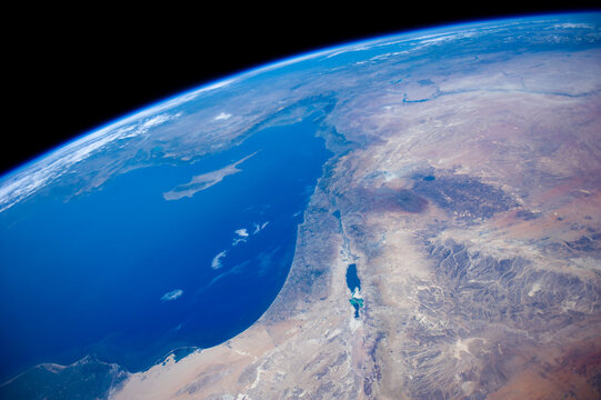 Stunning Satellite View of Israel, Lebanon, Gaza Strip, Turkey's Southeast Coast, and Cyprus Island from space. Elements of this image furnished by NASA