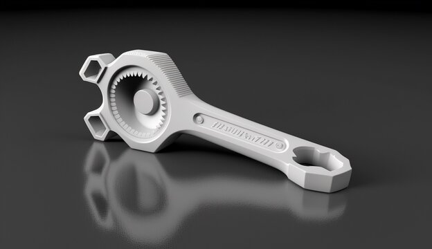 White Icetoolz headset wrench bike tool picture Ai generated art