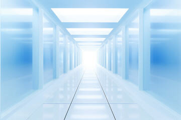 Obraz premium abstract corridor with white light in the building. 