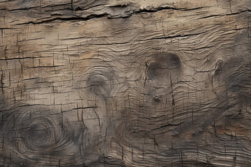 texture of old cracked wood with knots, generative AI