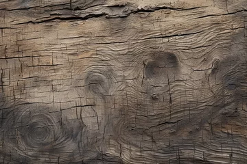 Poster texture of old cracked wood with knots, generative AI © Paulina