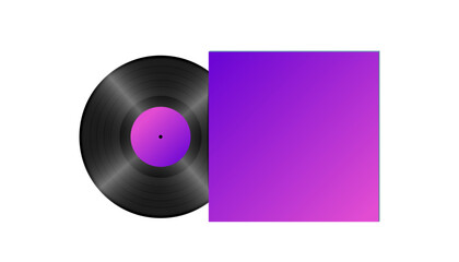 70's 80's 90's pink magenta vinyl lp bakelite concept vector illustration. Retro music background concept design isolated on white. 