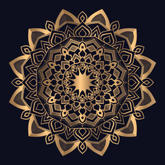 Arabic mandala background illustration icon vector
