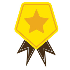 cartoon vector gold award trophy