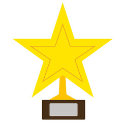 Fototapeta premium cartoon vector gold award trophy