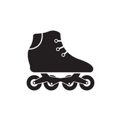 Roller skates logo icon vector template illustration design.