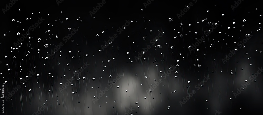 Poster abstract studio bokeh drops overlay on black rain background