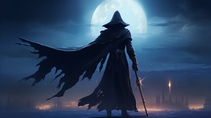 Beautiful fantasy persian wizard creative magic wizardry illustration picture Ai generated art