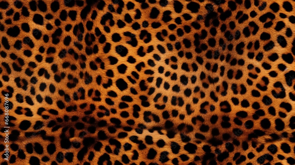 Poster seamless design with leopard s skin pattern