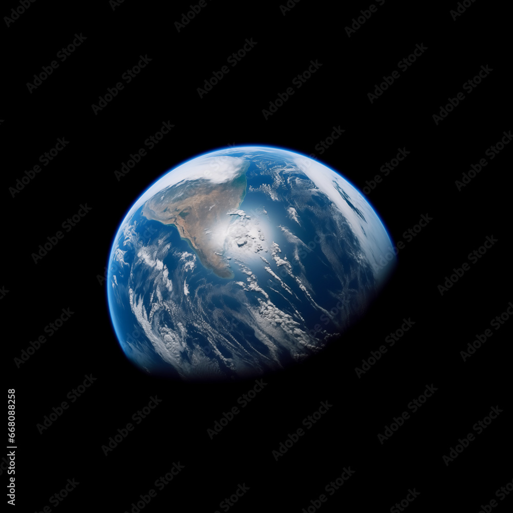 Wall mural isolated planet earth from space