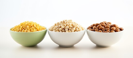 Assorted raw grains and legumes for a healthy diet