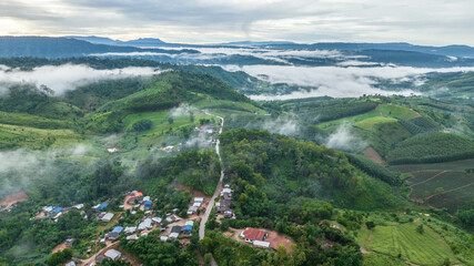 Fototapeta na wymiar Mountain village, Ban Nam Chuang, Phitsanulok Province, Thailand