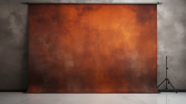 Suitable studio backdrop for portraits products and concepts Dark brown with warm red and orange tones