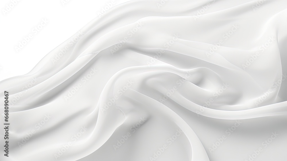 Poster White translucent fabric with a smooth elegant texture appearing to float