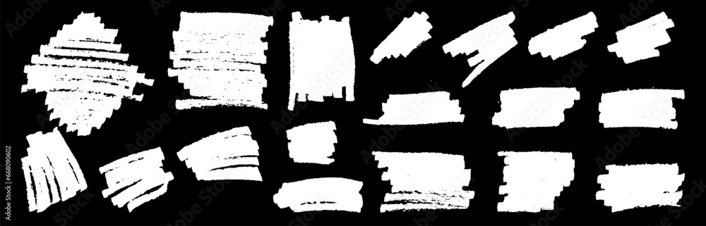 Poster vector set of rough grungy marker strokes. hand drawn highlight marks collection. grunge brushstroke