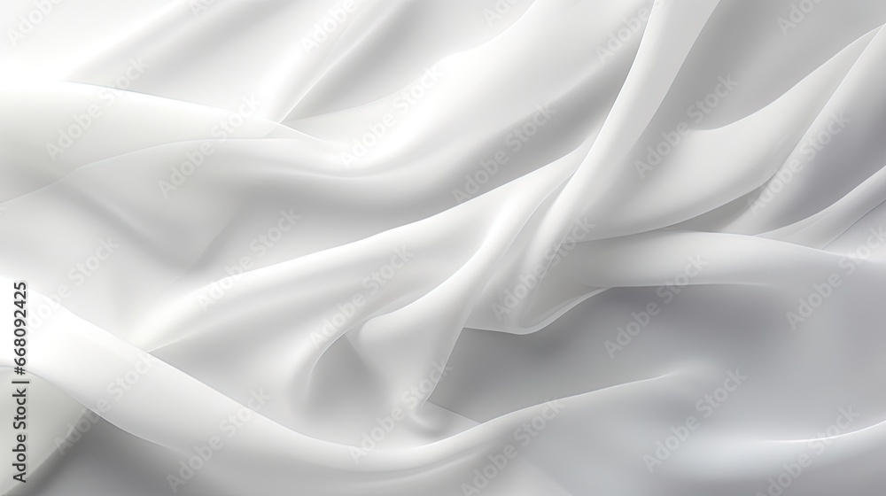 Poster White translucent fabric with a smooth elegant texture appearing to float