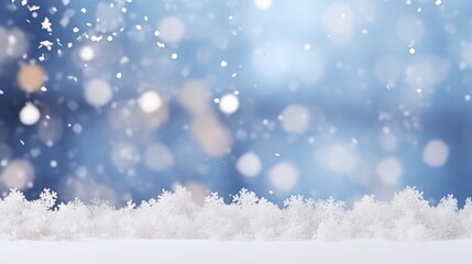 Fototapeta premium Magical Christmas Bokeh Snowfall Background