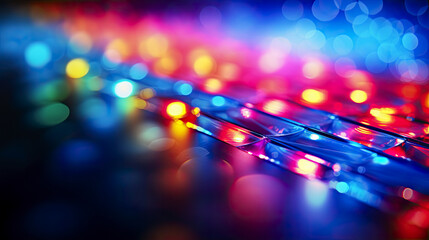 Illustration of Close-Up of Police Car Lights