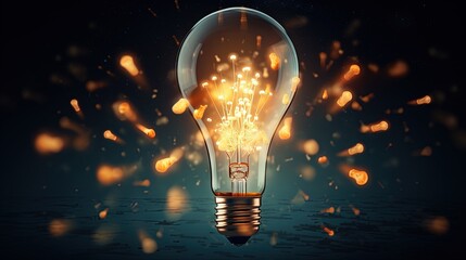 Rocket lightbulb and group of lightbulbs symbolize ideas inspiration and concepts They drive the creativity of humans towards business success or achieving goals