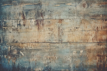 texture of old, damaged cracked wooden boards bleached with white paint with knots, generative AI - obrazy, fototapety, plakaty
