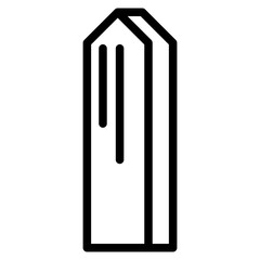 arrow board wooden line icon
