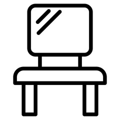 chair line icon 