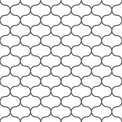 Seamless geometric pattern with abstract floral