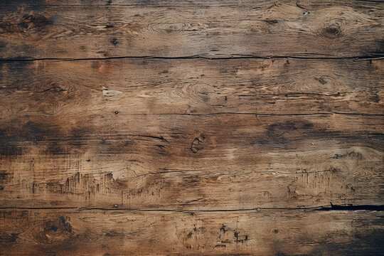texture of old cracked wood with knots, generative AI