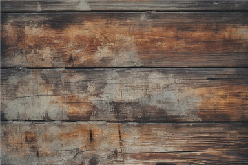 texture of old, damaged cracked dark rustic wooden boards with knots